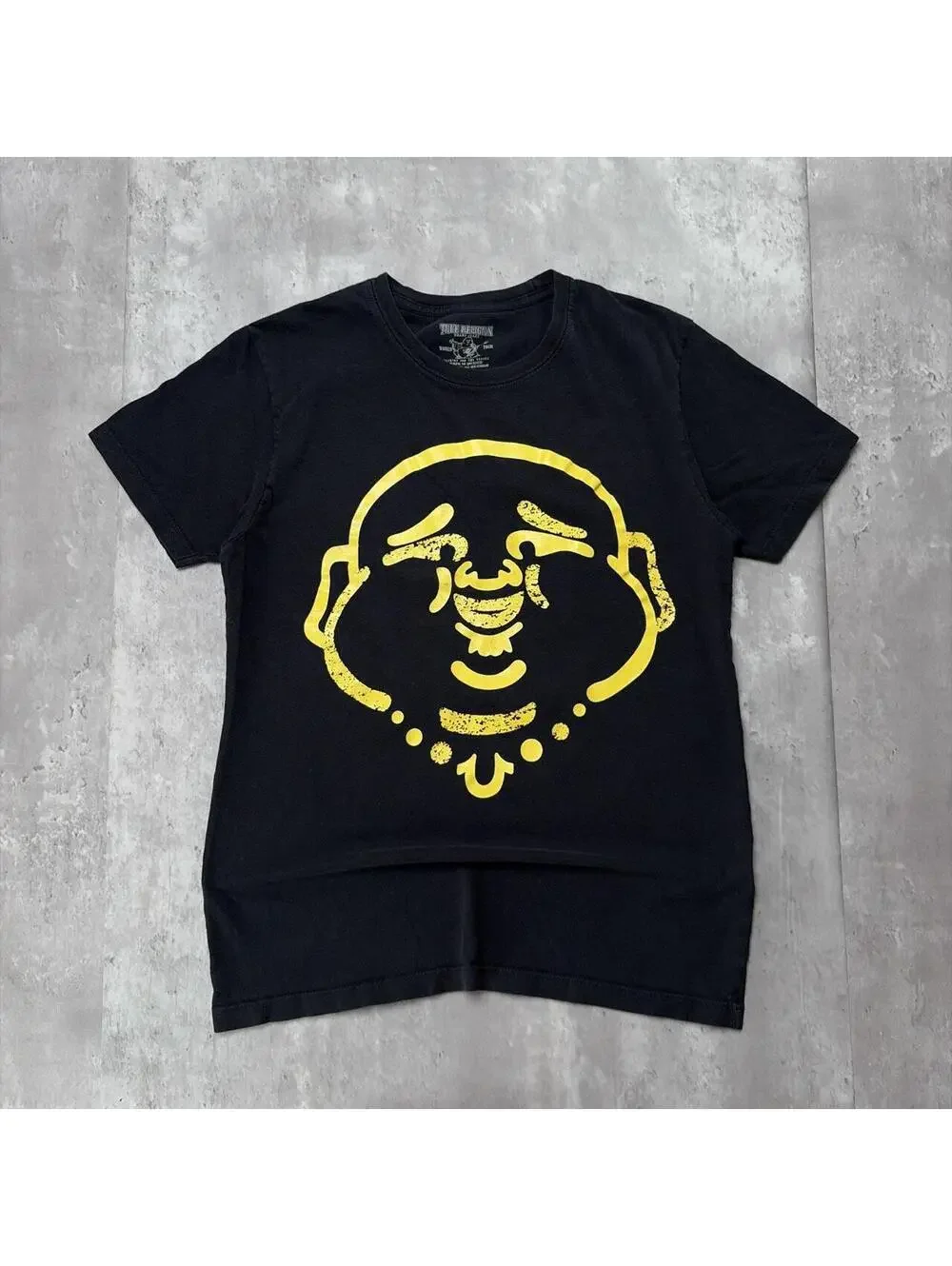 Y2K Black True Religion Grunge Gothic Skater T-Shirt